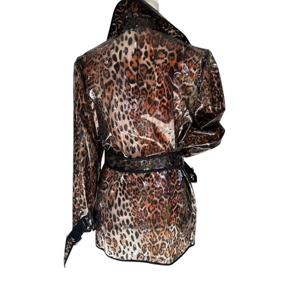 LOBA Pamela Trench Coat in Leopard Small New Womens Rain Jacket - Picture 7 of 13
